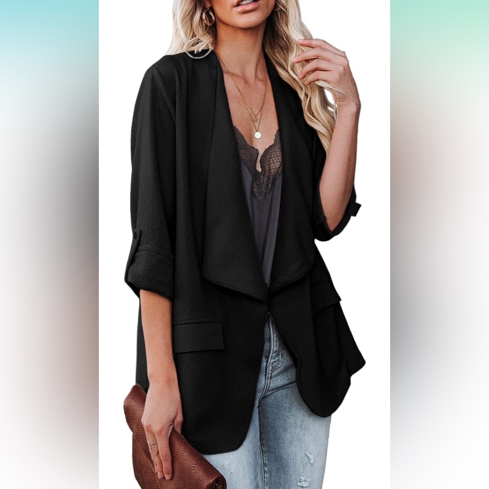 NWOT women’s Casual Blazer Black Size Large